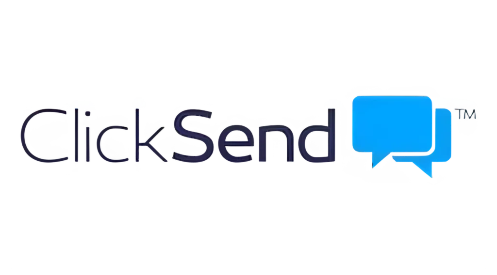 ClickSend logo with speech bubbles
