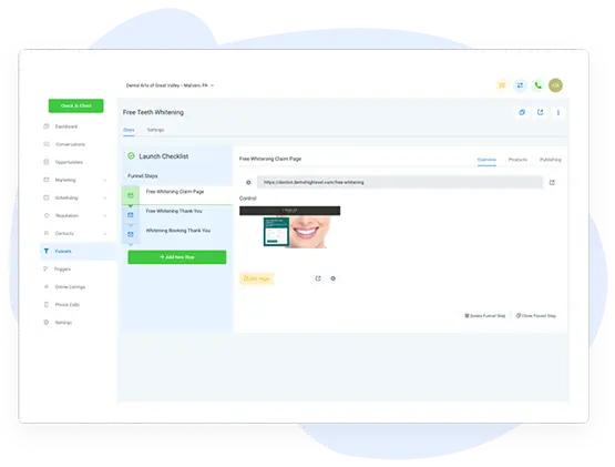 Dental software interface for promotions