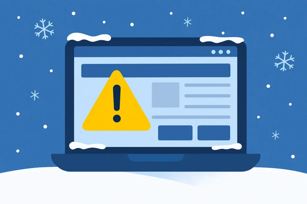 Laptop displaying website optimization tools